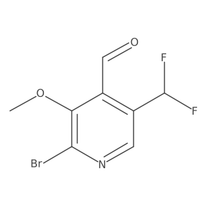 2-Bromo-5-(difluoromethyl)-3-methoxyisonicotinaldehyde结构式