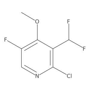 2-Chloro-3-(difluoromethyl)-5-fluoro-4-methoxypyridine Structure