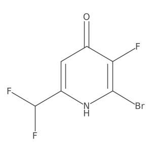 2-Bromo-6-(difluoromethyl)-3-fluoropyridin-4-ol结构式