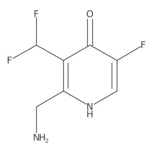 2-(Aminomethyl)-3-(difluoromethyl)-5-fluoro-4-hydroxypyridine Structure
