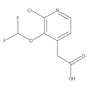 2-(2-Chloro-3-(difluoromethoxy)pyridin-4-yl)acetic acid结构式