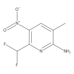 6-(Difluoromethyl)-3-methyl-5-nitropyridin-2-amine结构式
