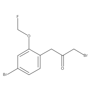 1-Bromo-3-(4-bromo-2-(fluoromethoxy)phenyl)propan-2-one Structure