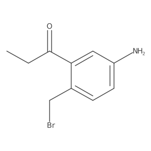 1-[5-amino-2-(bromomethyl)phenyl]propan-1-one结构式