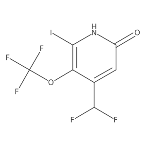 4-(Difluoromethyl)-6-iodo-5-(trifluoromethoxy)pyridin-2-ol Structure