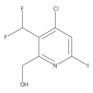(4-Chloro-3-(difluoromethyl)-6-iodopyridin-2-yl)methanol Structure