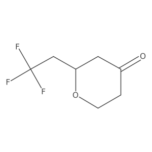 2-(2,2,2-Trifluoroethyl)oxan-4-one结构式