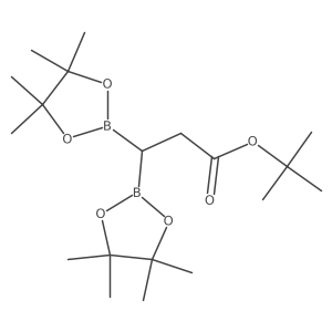 Tert-butyl 3,3-bis(4,4,5,5-tetramethyl-1,3,2-dioxaborolan-2-yl)propanoate结构式