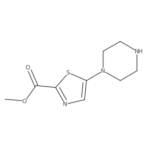 2-Thiazolecarboxylic acid, 5-(1-piperazinyl)-, methyl ester结构式