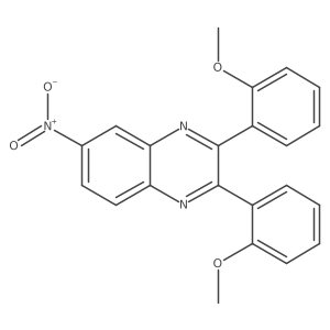 2,3-Bis(2-methoxyphenyl)-6-nitroquinoxaline结构式