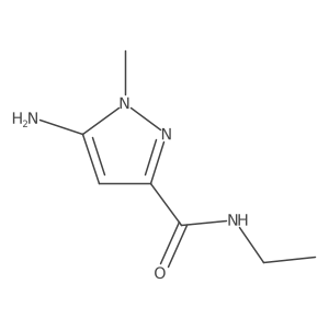 5-amino-N-ethyl-1-methyl-1H-pyrazole-3-carboxamide结构式