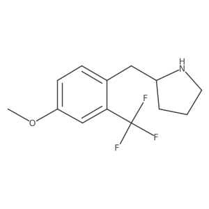 2-{[4-Methoxy-2-(trifluoromethyl)phenyl]methyl}pyrrolidine Structure