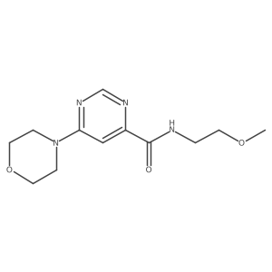 N-(2-methoxyethyl)-6-morpholinopyrimidine-4-carboxamide结构式