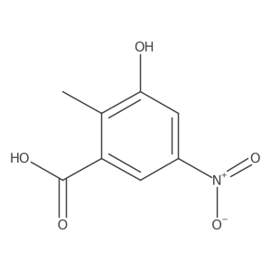 3-Hydroxy-2-methyl-5-nitrobenzoic acid结构式