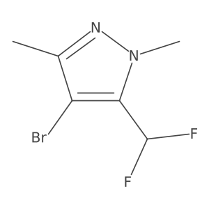 4-bromo-5-(difluoromethyl)-1,3-dimethyl-1H-pyrazole结构式