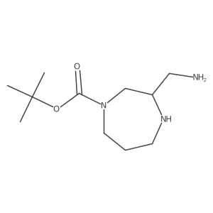 tert-Butyl 3-(aminomethyl)-1,4-diazepane-1-carboxylate Structure