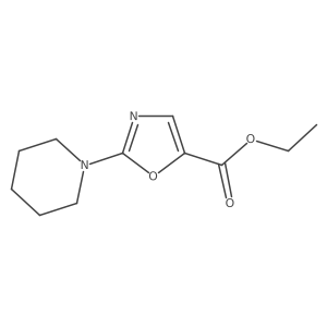 Ethyl 2-(piperidin-1-yl)oxazole-5-carboxylate结构式
