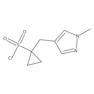 1-[(1-methyl-1H-pyrazol-4-yl)methyl]cyclopropane-1-sulfonyl chloride Structure