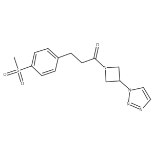 1-(3-(1H-1,2,3-triazol-1-yl)azetidin-1-yl)-3-(4-(methylsulfonyl)phenyl)propan-1-one Structure