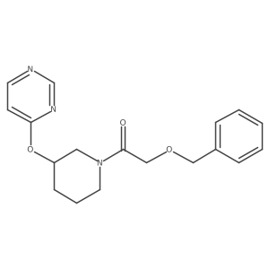 2-(Benzyloxy)-1-(3-(pyrimidin-4-yloxy)piperidin-1-yl)ethanone Structure