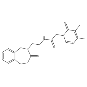2-(4,5-dimethyl-6-oxopyrimidin-1(6H)-yl)-N-(2-(3-oxo-2,3-dihydrobenzo[f][1,4]oxazepin-4(5H)-yl)ethyl)acetamide结构式