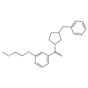(3-Benzylpyrrolidin-1-yl)(2-(2-methoxyethoxy)pyridin-4-yl)methanone结构式