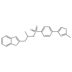 N-(1-(benzofuran-2-yl)propan-2-yl)-4-(2-methyloxazol-4-yl)benzenesulfonamide Structure