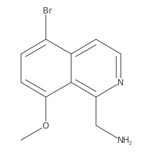 (5-Bromo-8-methoxyisoquinolin-1-yl)methanamine结构式