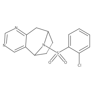 (5R,8S)-10-((2-chlorophenyl)sulfonyl)-6,7,8,9-tetrahydro-5H-5,8-epiminocyclohepta[d]pyrimidine结构式