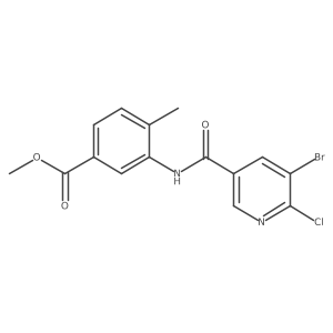 Methyl 3-(5-bromo-6-chloropyridine-3-amido)-4-methylbenzoate Structure