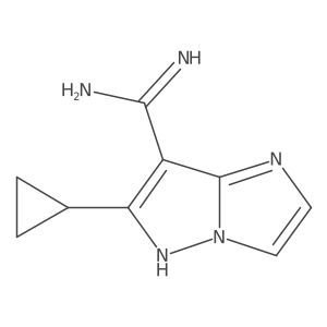 6-cyclopropyl-1H-imidazo[1,2-b]pyrazole-7-carboximidamide结构式