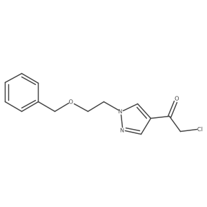 1-{1-[2-(benzyloxy)ethyl]-1H-pyrazol-4-yl}-2-chloroethan-1-one Structure