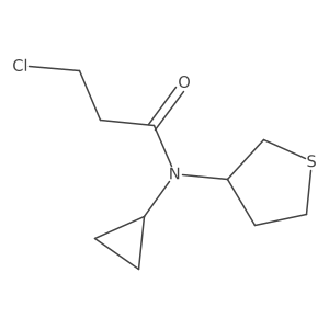 3-chloro-N-cyclopropyl-N-(tetrahydrothiophen-3-yl)propanamide Structure