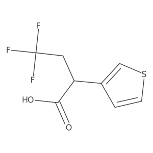 4,4,4-Trifluoro-2-(thiophen-3-yl)butanoic acid Structure