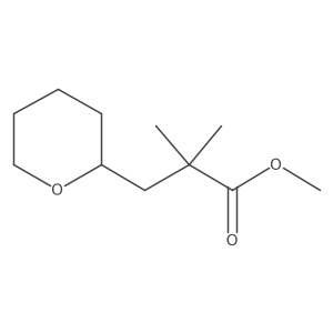Methyl 2,2-dimethyl-3-(oxan-2-yl)propanoate结构式