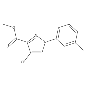 Methyl 4-chloro-1-(3-fluorophenyl)-1H-pyrazole-3-carboxylate Structure