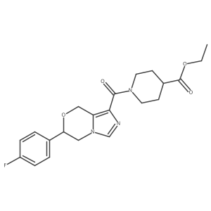 ethyl 1-[6-(4-fluorophenyl)-5H,6H,8H-imidazo[4,3-c][1,4]oxazine-1-carbonyl]piperidine-4-carboxylate Structure