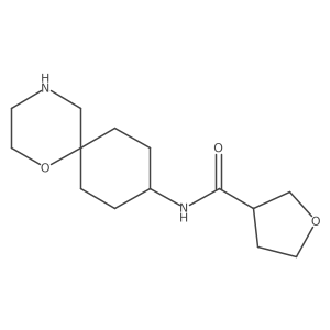 N-[(6r,9r)-1-oxa-4-azaspiro[5.5]undecan-9-yl]oxolane-3-carboxamide结构式
