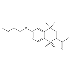 6-(2-methoxyethoxy)-4,4-dimethyl-1,1-dioxo-3,4-dihydro-2H-1lambda6-benzothiopyran-2-carboxylic acid结构式