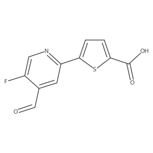 5-(5-Fluoro-4-formylpyridin-2-yl)thiophene-2-carboxylic acid Structure