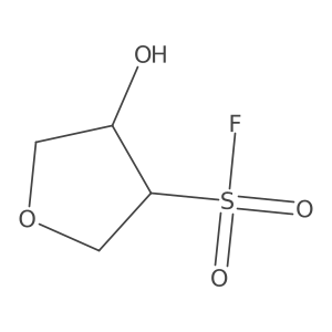 rac-(3R,4R)-4-hydroxyoxolane-3-sulfonyl fluoride结构式