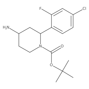 Tert-butyl 4-amino-2-(4-chloro-2-fluorophenyl)piperidine-1-carboxylate Structure