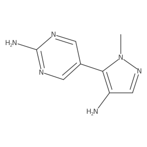 5-(4-amino-1-methyl-1H-pyrazol-5-yl)pyrimidin-2-amine结构式