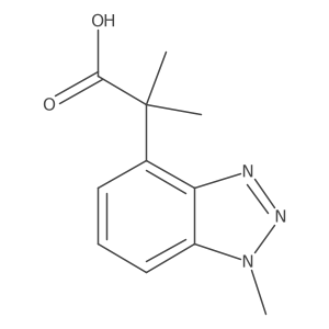 2-methyl-2-(1-methyl-1H-1,2,3-benzotriazol-4-yl)propanoic acid结构式