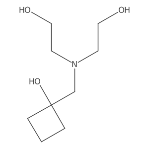 1-{[Bis(2-hydroxyethyl)amino]methyl}cyclobutan-1-ol结构式