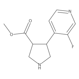 Methyl 4-(3-fluoropyridin-4-yl)pyrrolidine-3-carboxylate结构式