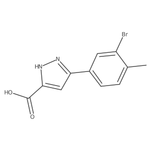 5-(3-bromo-4-methylphenyl)-1H-pyrazole-3-carboxylic acid结构式
