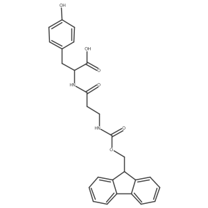 (2R)-2-[3-({[(9H-fluoren-9-yl)methoxy]carbonyl}amino)propanamido]-3-(4-hydroxyphenyl)propanoic acid Structure