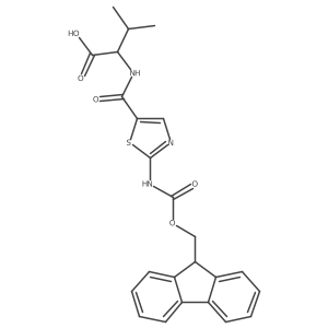 (2S)-2-{[2-({[(9H-fluoren-9-yl)methoxy]carbonyl}amino)-1,3-thiazol-5-yl]formamido}-3-methylbutanoic acid结构式