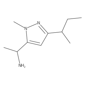 (1S)-1-[3-(butan-2-yl)-1-methyl-1H-pyrazol-5-yl]ethan-1-amine Structure